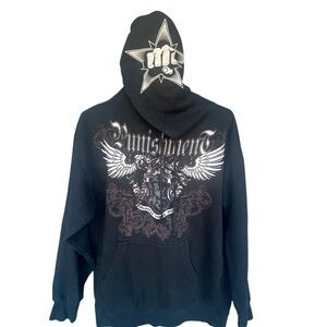 Punishment MMA Black Hoodie with Graphic Design